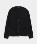 Brushed Alpaca Cardigan in Black