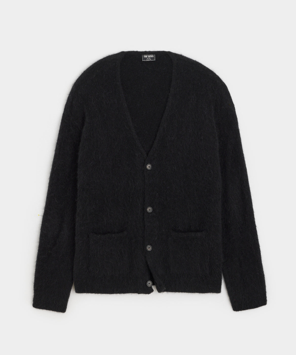 Brushed Alpaca Cardigan in Black