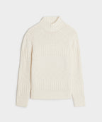 Aran Funnel Neck Sweater