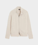 Nomad Cashmere Full-Zip Sweater in Bisque