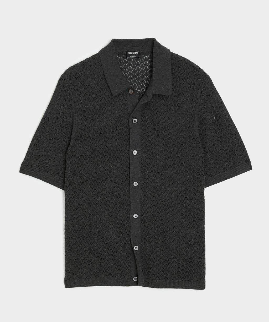 Silk-Cotton Sweater Polo