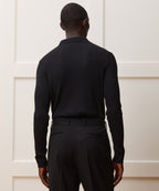 Silk-Cashmere Ribbed Montauk Sweater Polo