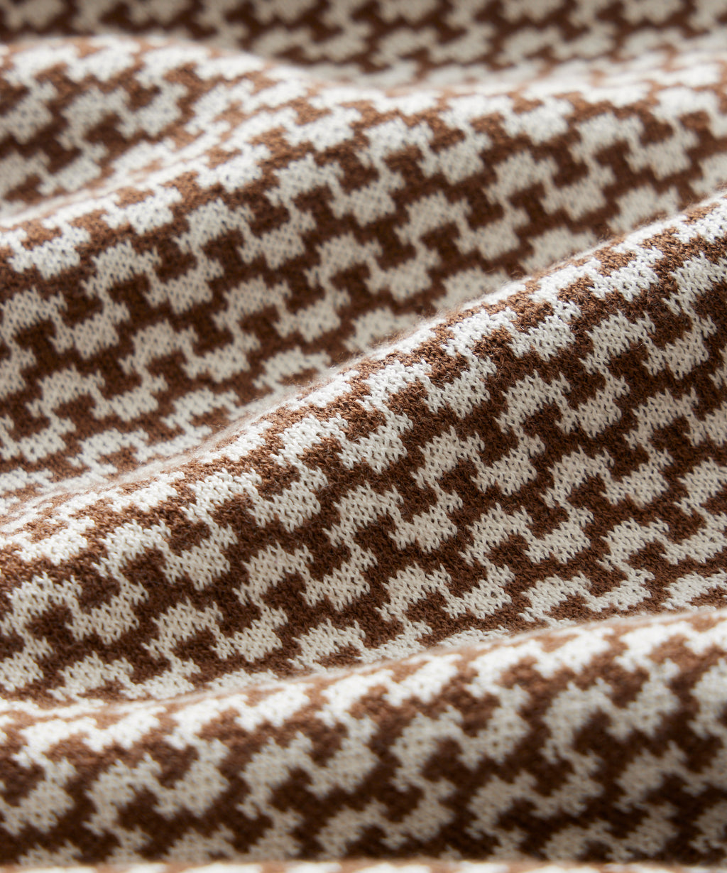 Silk-Cotton Geo Sweater Polo