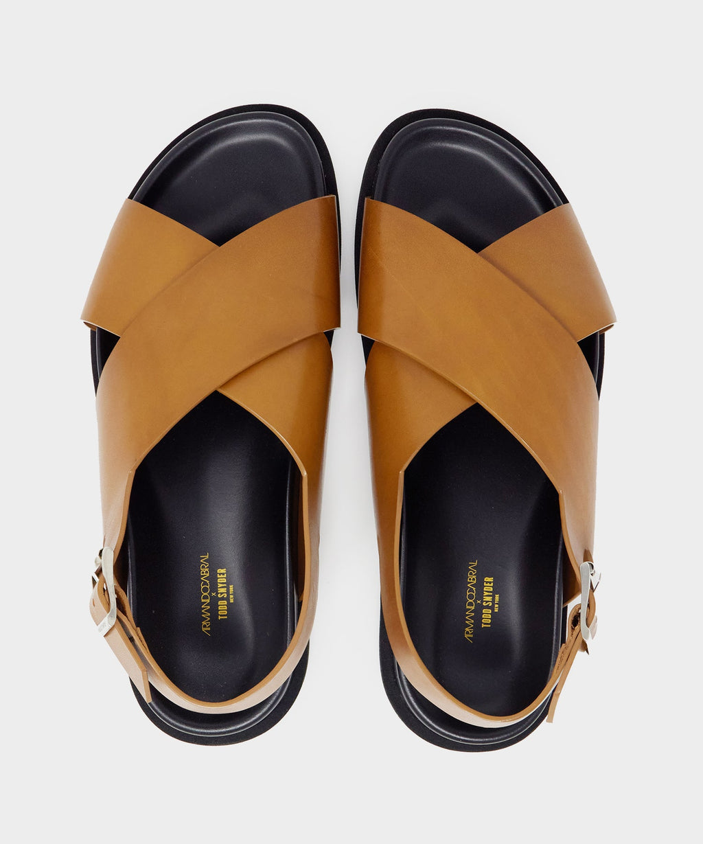Armando Cabral Manjak Leather Sandal in Caramel