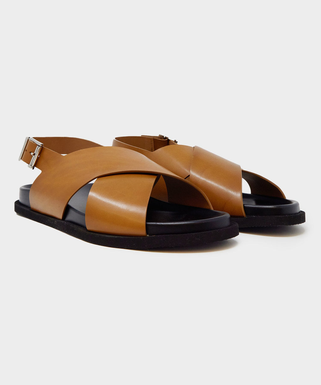 Armando Cabral Manjak Leather Sandal in Caramel