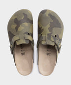 Birkenstock Boston Olive Camo Print