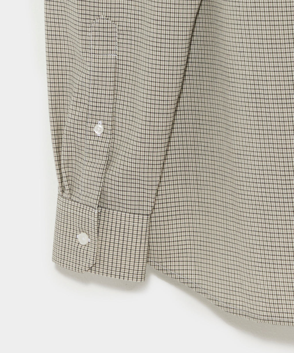 Brown Tattersall Merino Dress Shirt