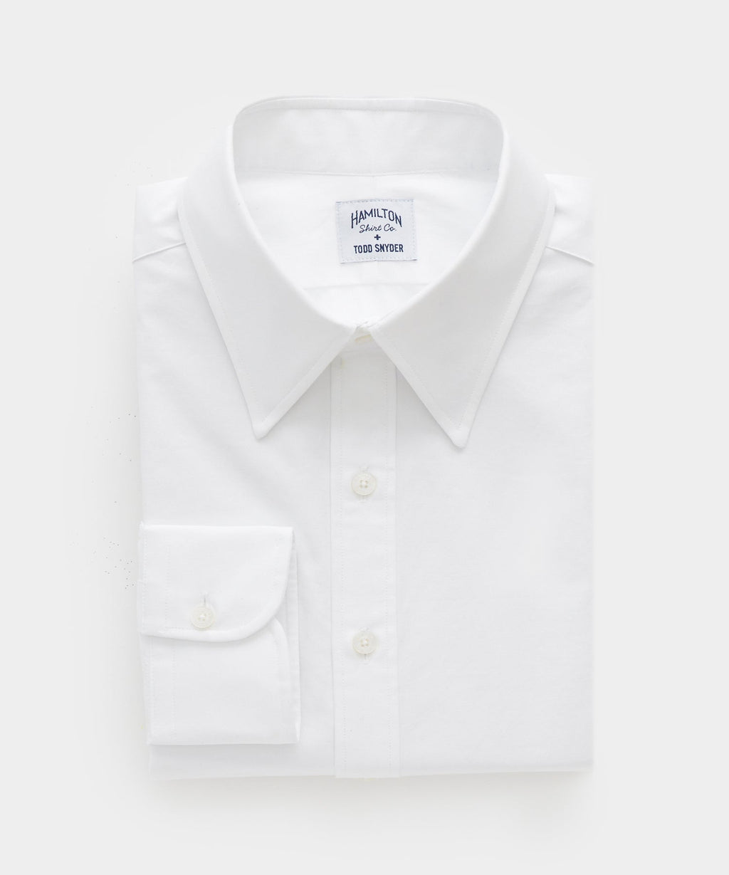 Hamilton + Todd Snyder Long Point Collar Shirt in White