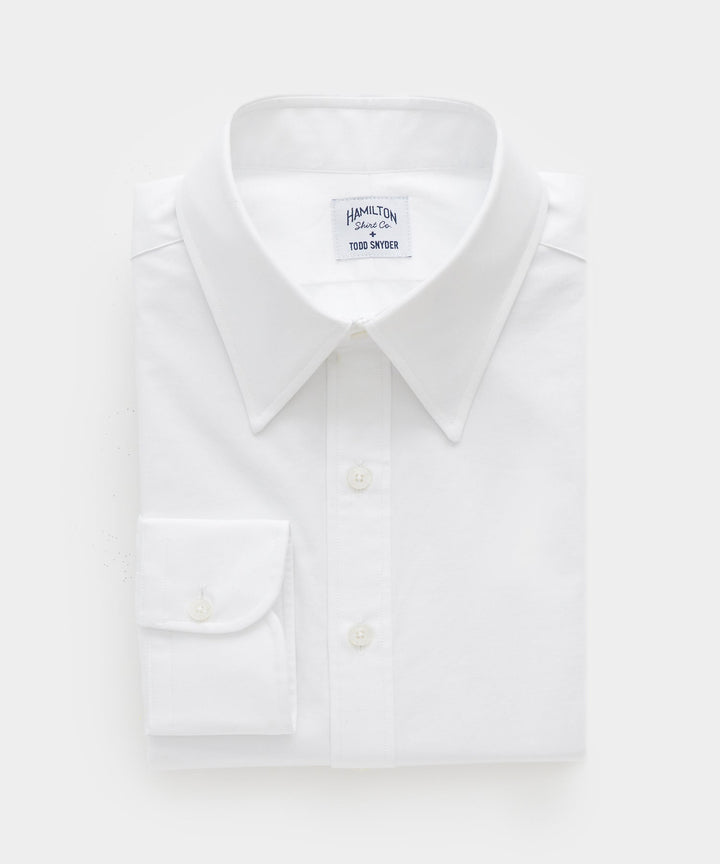 Hamilton + Todd Snyder Long Point Collar Shirt in White