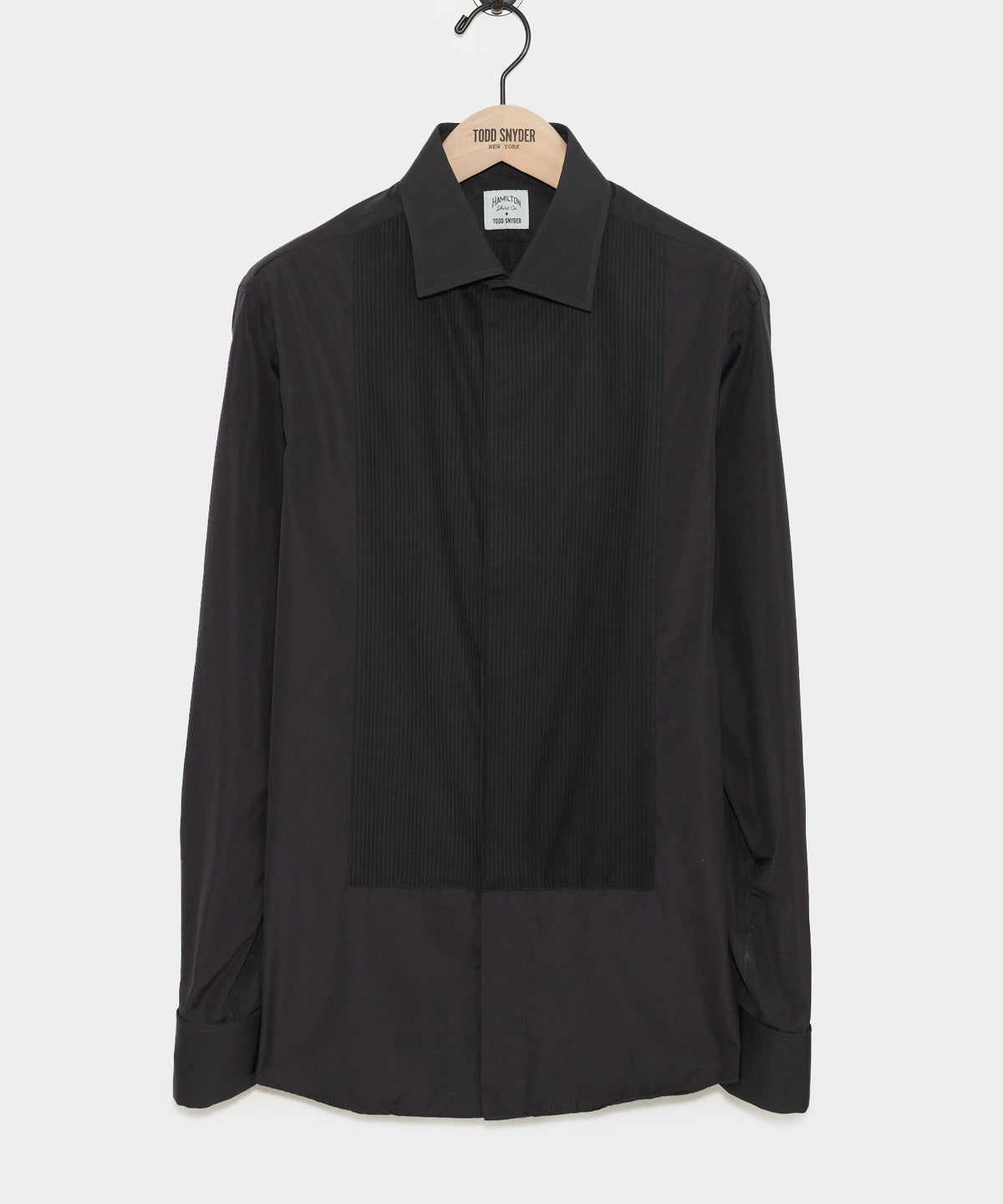 Hamilton + Todd Snyder Cotton Pleated Spread Collar Tuxedo Shirt