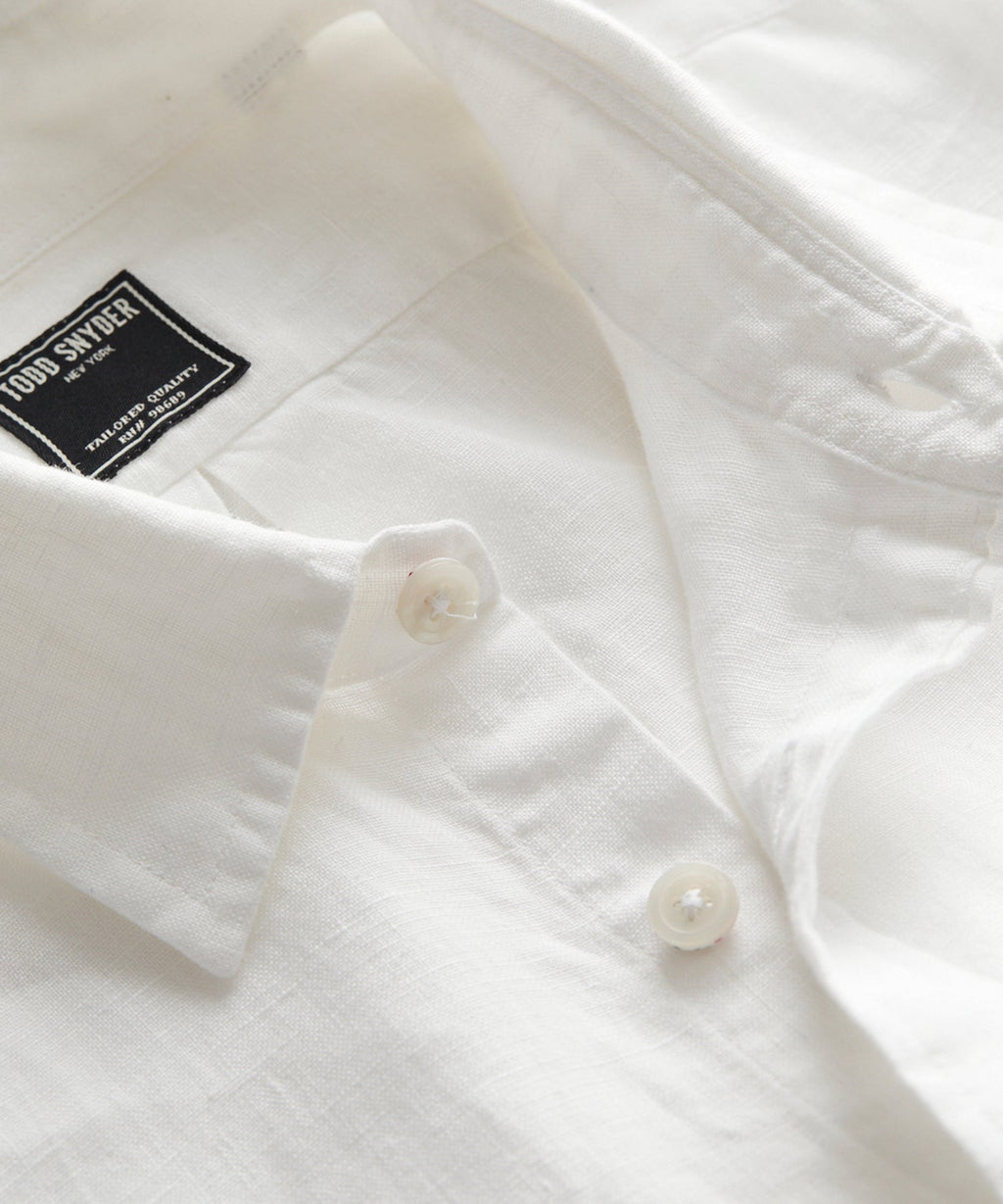 Irish Sea Soft Linen Point Collar Long Sleeve Shirt