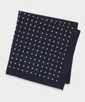 Italian Polka Dot Pocket Square in Navy