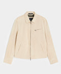 Italian Suede Dean Jacket in Light Taupe