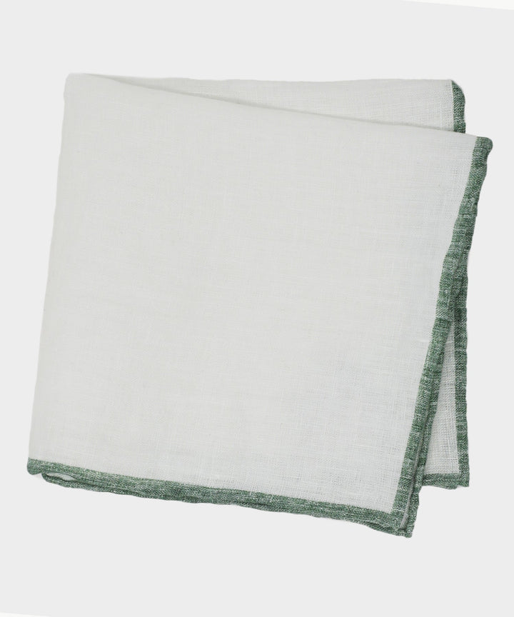 Italian Tipped Linen Pocket Square