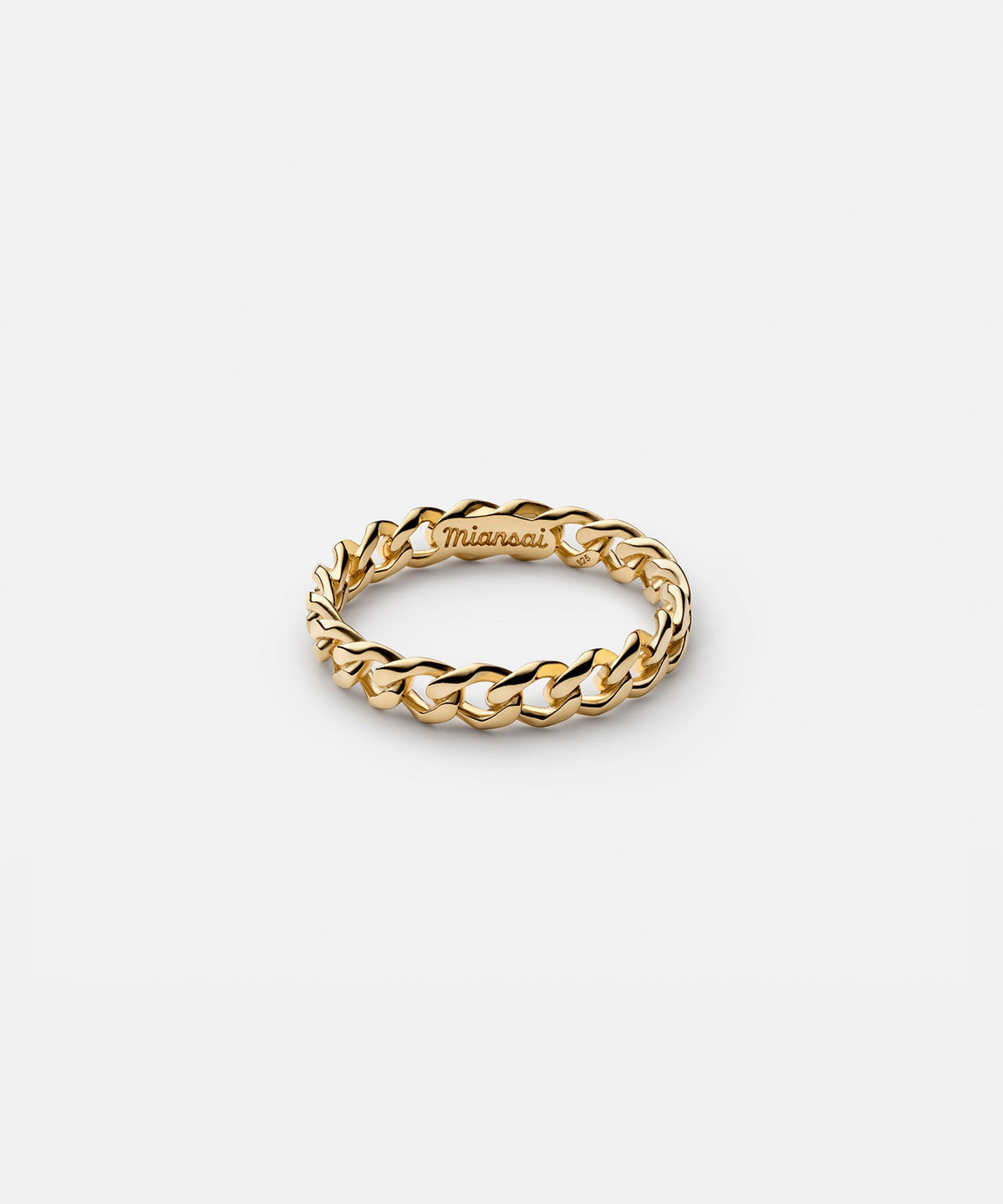 Miansai Cuban Link Ring in Gold Vermeil