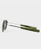 Randolph Glass Polarized Sunglasses AGX in Bright Chrome Silver