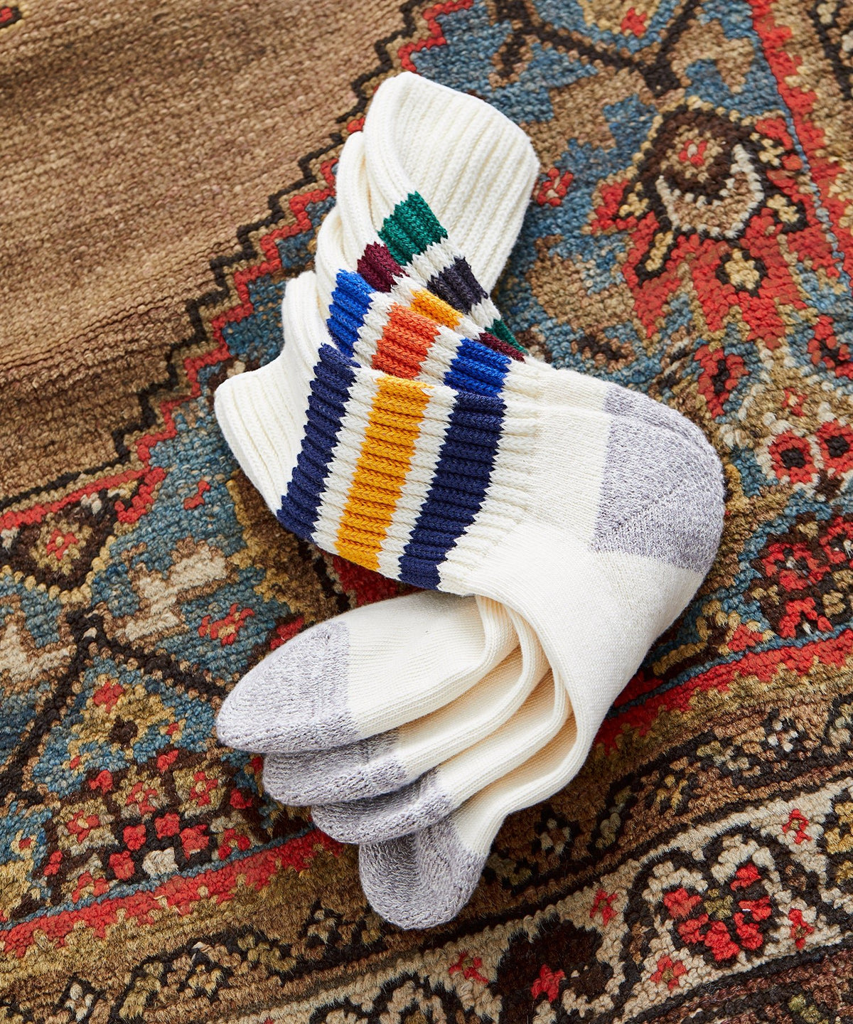 RoToTo Coarse Ribbed Old School Crew Socks