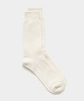 RoToTo Cotton Waffle Crew Socks in Ivory
