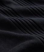 Silk-Cotton Ribbed Full-Placket Sweater Polo