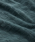 Tile Terry Cardigan in Green Pewter