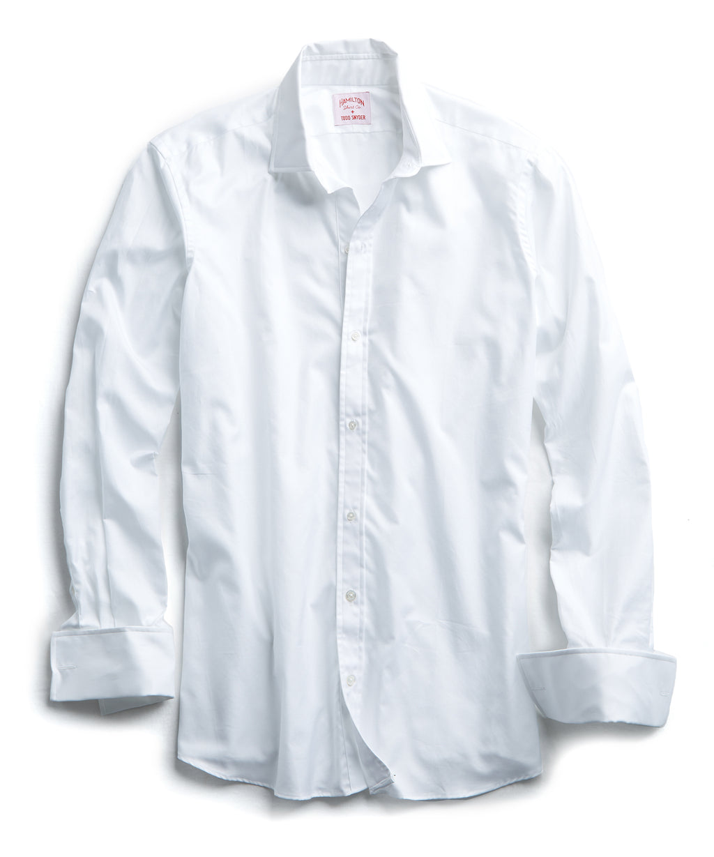 Hamilton + Todd Snyder Tuxedo Shirt with French Cuff in White