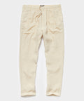 Italian Linen Beach Pant in Sand Dollar