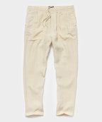 Italian Linen Beach Pant in Sand Dollar